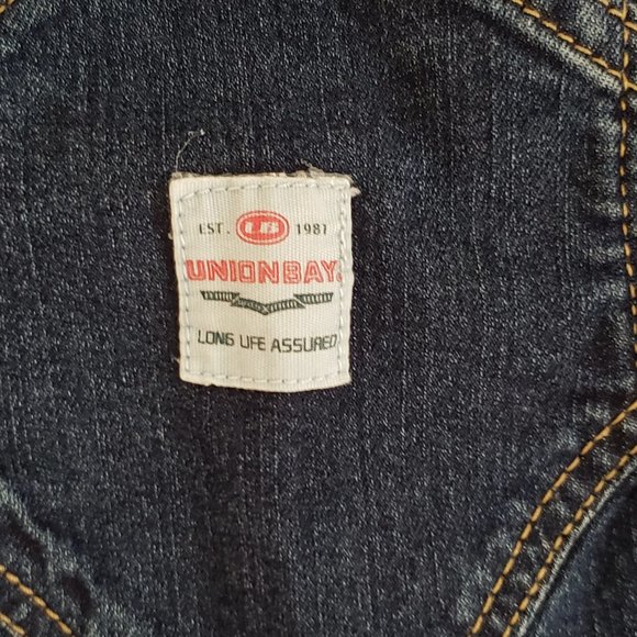 Union Bay Bib Overalls Shorts Sz Small - Picture 3 of 6